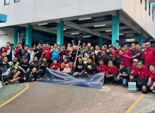 Konvoi motor listrik Patriot EV yang digelar PLN UID Jakarta Raya. (Sumber: Dok. Istimewa)