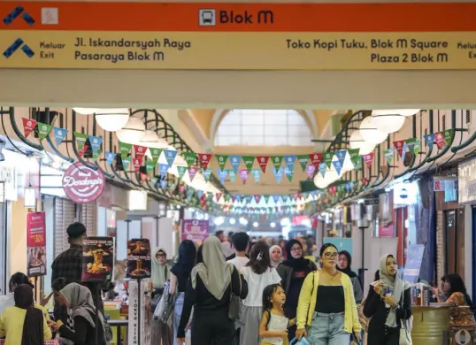 Suasana Blok M Hub, Kebayoran Baru, Jakarta Selatan, Kamis, 12 Februari 2026. (Sumber: Poskota/Bilal Nugraha Ginanjar)