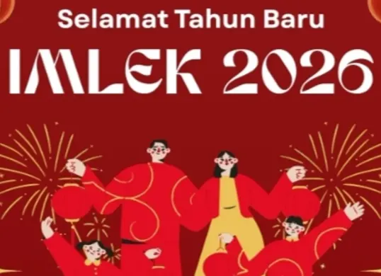 Download poster Tahun Baru Imlek 2026. (Sumber: Canva)