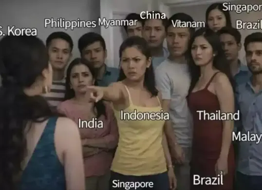 Ilustrasi - istilah SEAblings dan KNetz, dua sebutan yang merepresentasikan kelompok netizen Asia Tenggara dan Korea Selatan. (Sumber: Instagram/@awreceh)