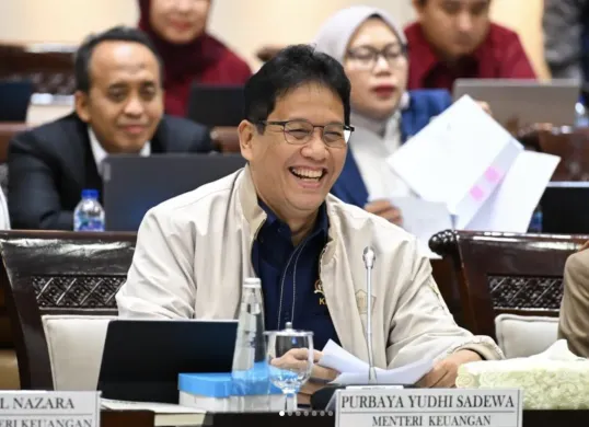 Menkeu Purbaya Yudhi Sadewa siapkan anggaran Rp55 triliun untuk pencairan THR ASN 2026 di awal Ramadhan 2026 (Sumber: Instagram/@menkeuri)