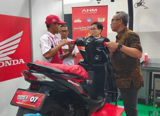Festival Vokasi Satu Hati (FeVoSH) 2026 yang digelar di Astra Honda Motor Safety Riding and Training Center, Deltamas, Jawa Barat. (Sumber: Poskota/Erwan Hartawan)