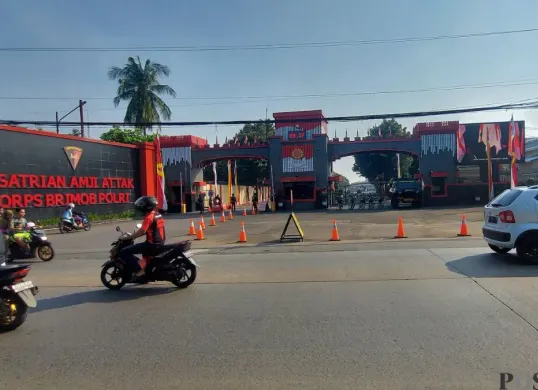 Mako Brimob Kelapa Dua Kota Depok, di Jalan Komjen M Jasin, Kelapa Dua, Cimanggis Kota Depok. (Sumber: Poskota/Angga Pahlevi)