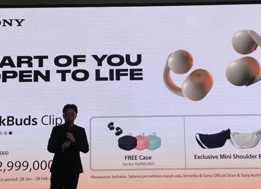 PT Sony Indonesia resmi merilis Sony Linkbuds Clip di Indonesia yang dijual mulai dari Rp2,9 juta. (Sumber: Poskota/Herdyan Anugrah Triguna)