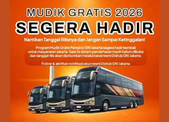 Pendaftaran mudik gratis DKI Jakarta 2026 segera dibuka. (Sumber: Instagram/@dishubdkijakarta)