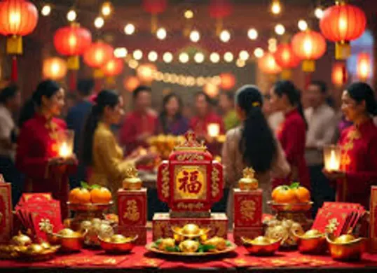 Ilustrasi perayaan Imlek 2026 (Sumber: Wikimedia Commons)