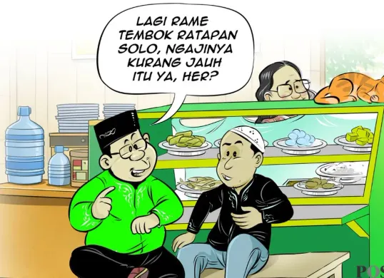 Obrolan Warteg edisi "Tembok Ratapan Solo". (Sumber: Poskota/Arif Setiadi)