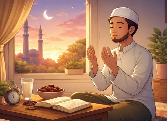 TIps biar melakukan ibadah puasa lebih kuat dan tidak lemas. (Sumber: ChatGPT)