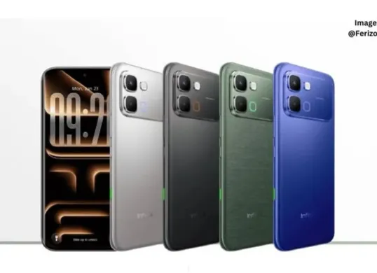 Infinix Note Edge 5G smartphone mid-range terbaru dengan baterai 6.500 mAh dan layar curved AMOLED, resmi meluncur di India. (Sumber: Pinterest)