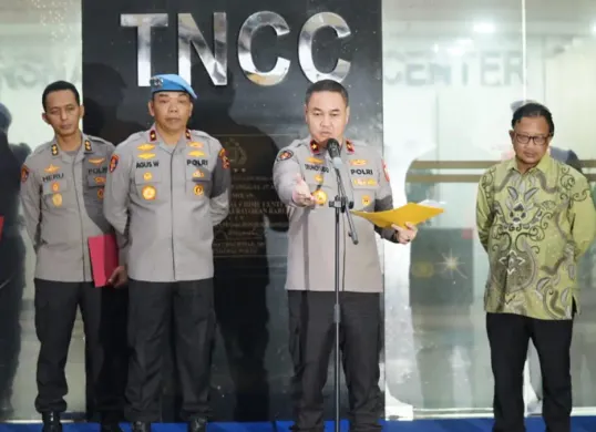 Konferensi pers hasil sidang Komisi Kode Etik Polri (KKEP) terhadap mantan Kapolres Bima Kota, AKBP Didik Putra Kuncoro (DPK) digelar di Mabes Polri, Jakarta Selatan, Kamis, 19 Februari 2026. (Sumber: Mabes Polri)