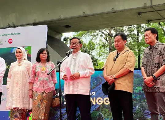 Gubernur Jakarta Pramono Anung di Taman Semanggi, Jakarta Selatan, Jumat 20 Februari 2026. (Sumber: Poskota/M Tegar Jihad)