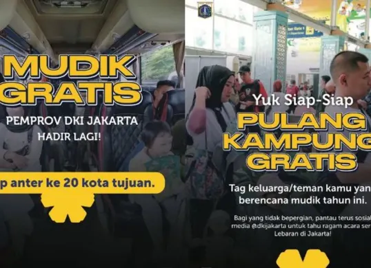 Program Mudik Gratis DKI Jakarta untuk Lebaran 2026 dibuka besok, 22 Februari 2026. (Sumber: Instagram/@dkijakarta)