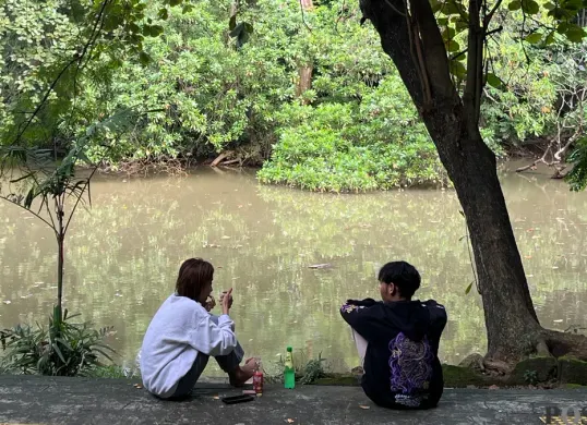 Ilustrasi pengunjung taman kota di Jakarta. (Sumber: Poskota/Pandi Ramedhan)