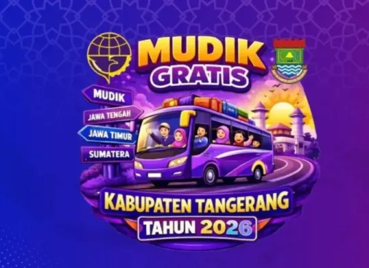 Ilustrasi program mudik gratis 2026 Pemkab Tangerang. (Sumber: Instagram/@dishubkabtang)