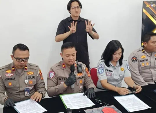 Satlantas Polres Bogor melakukan press release terkait kecelakaan akibat pengendara ugal-ugalan di jalan hingga sebabkan korban tewas. (Sumber: Istimewa)
