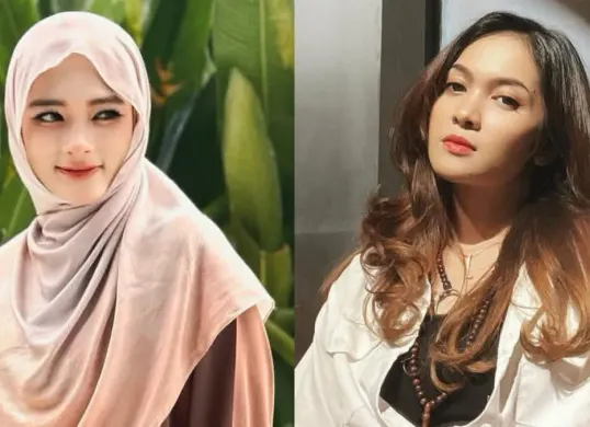 Adu gaya Inara Rusli (kiri) dan Lindi Fitriyana (kanan). (Sumber: Kolase/Instagram)