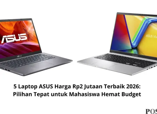 Laptop ASUS kelas entry-level tetap menjadi pilihan populer mahasiswa karena harga terjangkau dan daya tahan yang baik. (Sumber: Poskota/Yusuf Sidiq)