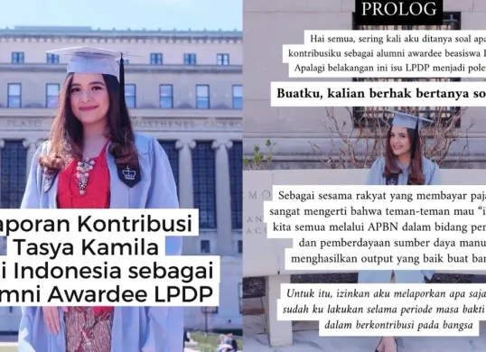 Tasya Kamila buka kontribusi LPDP di tengah kasus viral Dwi Sasetyaningtyas. (Sumber: Instagram/@tasyakamila)