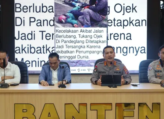 Kasus kecelakaan ojek pangkalan sebabkan penumpang meninggal dunia berakhir dengan Restorative Justice. (Sumber: Dok. Polres Pandeglang)