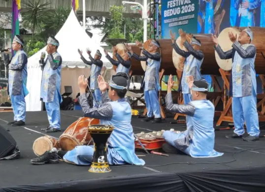Kegiatan Festival Bedug di Kantor Pemerintah Kota Jakarta Barat pada hari ke-7 Ramadhan, Selasa, 24 Februari 2026. (Sumber: Istimewa)
