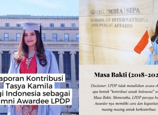 Tasya Kamila membagikan perjalanan kuliah LPDP di Columbia University serta kontribusinya bagi Indonesia. (Sumber: Instagram/@tasyakamila)