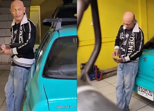 Terduga pelaku pencurian perlihatkan pose santai usai kepergok pemilik rumah. (Sumber: Instagram/@depokviral.co)