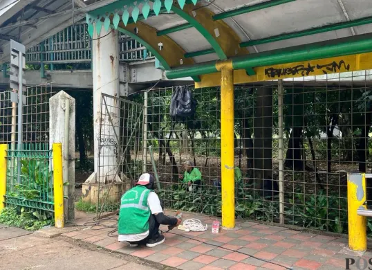 Sudintamhut Jakarta Timur di Hutan Kota Cawang, Jakarta Timur, Sabtu, 28 Februari 2026. (Sumber: Poskota/M Tegar Jihad)