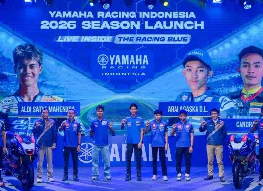 Pebalap Yamaha Racing Indonesia, Aldi Satya Mahendra mencetak sejarah podium World Supersport 2026. (Sumber: Dok. Yamaha)