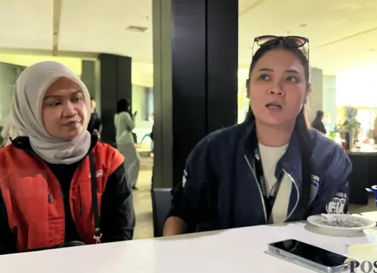 Head of Strategic Business Unit (SBU) Taman Ismail Marzuki Jakpro, Anya A. Christiana (kanan) saat di wawancarai awak media. (Sumber: Poskota/M Tegar Jihad)