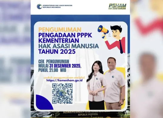 Proses seleksi PPPK Kementerian HAM 2025 menjadi peluang pengabdian bagi putra-putri terbaik bangsa untuk memperkuat layanan dan perlindungan HAM di Indonesia. (Sumber: Instagram/@kementerian_ham)