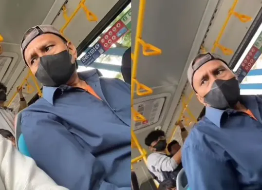 Dugaan pelecehan seksual terhadap penumpang perempuan di bus Transjakarta rute 1A menjadi viral. Transjakarta menyatakan prihatin dan berkomitmen mendukung korban. (Sumber: TikTok/@anstsyzhr3)