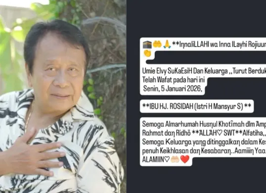 Istri Mansyur S meninggal dunia (Sumber: Instagram/@Elvy Sukaesih dan @mansyurs.official)