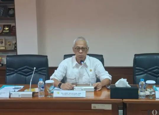 Sekretaris Kompolnas, Arief Wicaksono, saat ditemui di kantornya di Kebayoran Baru, Jakarta Selatan, Senin, 5 Januari 2026. (Sumber: Poskota/Ali Mansur)