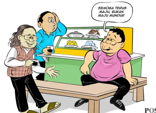 Obrolan Warteg tentang lalu lintas selama Nataru. (Sumber: Poskota/Arif Setiadi)