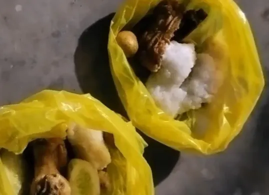 Vira di media sosial, beredar video paket MBG dibungkus plastik kresek. (Sumber: Dok. Video Beredar)