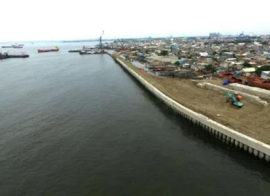 Ilustrasi kawasan pesisir Jakarta Utara. (Sumber: pu.go.id)