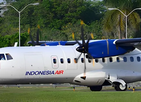 Ilustrasi pesawat ATR 400 yang hilang kontak di Maros, Sulawesi Selatan. (Sumber: Dok. Indonesia Air)