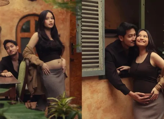 Poret Hanggini Purinda dan Luthfi Aulia (Sumber: Instagram/@hanggini)