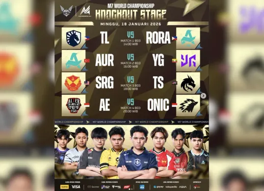 ONIC Esports dan Alter Ego bersiap menghadapi duel krusial di Bracket Decision Round M7 World Championship 2026 di Jakarta. (Sumber: Instagram/@mpl.id.official)