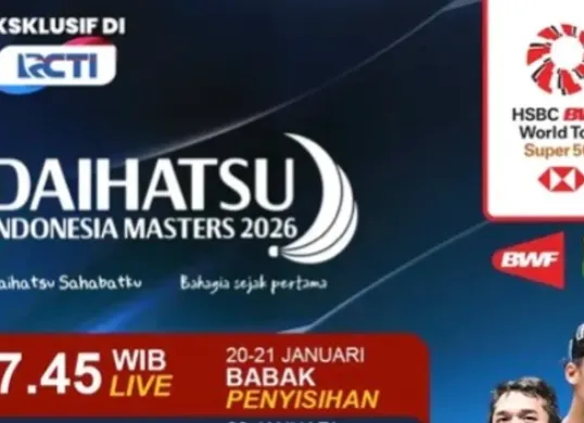 Tonton siaran langsung Indonesia Master 2026 di RCTI hari ini atau melalui live streaming Vision+ dan RCTI+ (Sumber: Instagram/@rctisports)