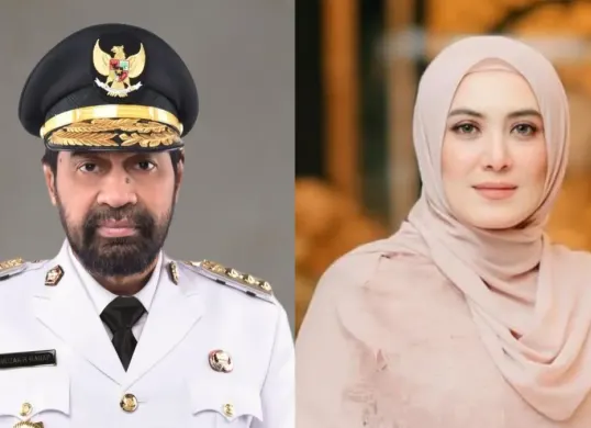 Sosok istri baru Gubernur Aceh Mualem yang bernama Vie Shantie Khan jadi sorotan. (Sumber: Kolase/Instagram)