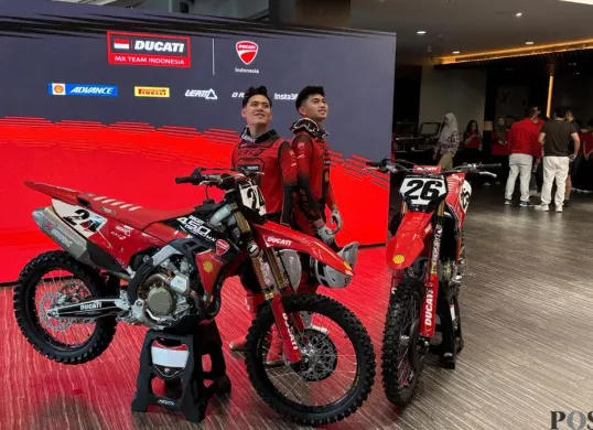 Ducati MX Team Indonesia resmi dikukuhkan dan siap berlaga di musim 2026. (Sumber: Poskota/Dimas Prassetyo)