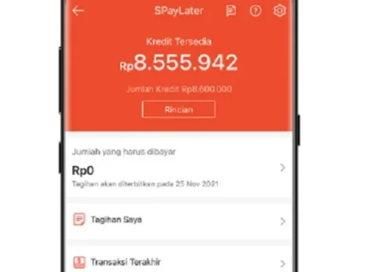 Saldo Shopee Paylater. (Sumber: Tangkapan layar Shopee)