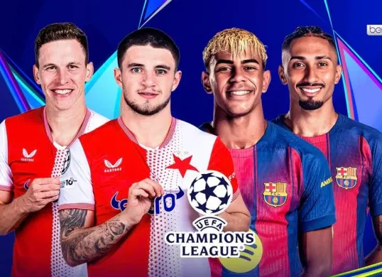 Tonton live streaming Slavia Praha vs Barcelona di Liga Champions 2025/2026 (Sumber: Vidio.com)