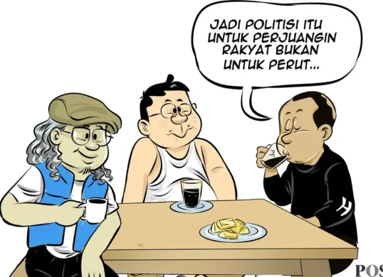 Obrolan Warteg tentang Sandiaga Uno mengklaim politik bukan ladang mencari uang. (Sumber: Poskota/Arif Setiadi)