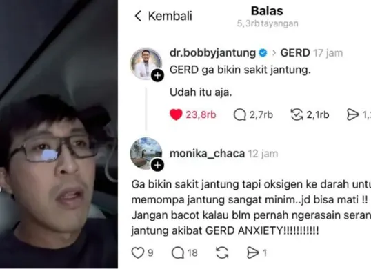 Dokter Tirta murka setelah dokter spesialis jantung diserang netizen. Ia meluruskan mitos GERD, menjelaskan penyebab kematian mendadak, dan fakta gangguan jantung. (Sumber: Instagram/@dr.tirta)