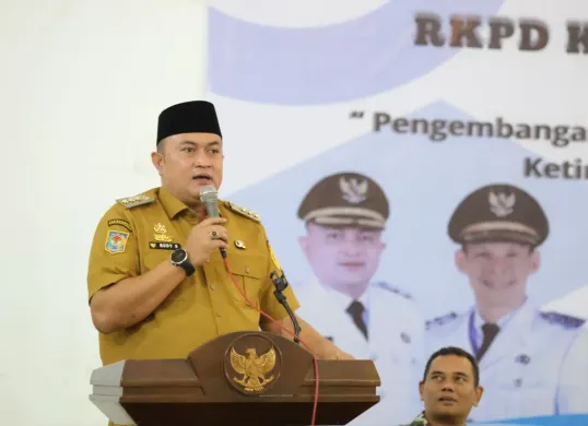 Bupati Bogor Rudy Susmanto saat musrenbang di Kecamatan Cibinong. (Sumber: Istimewa)