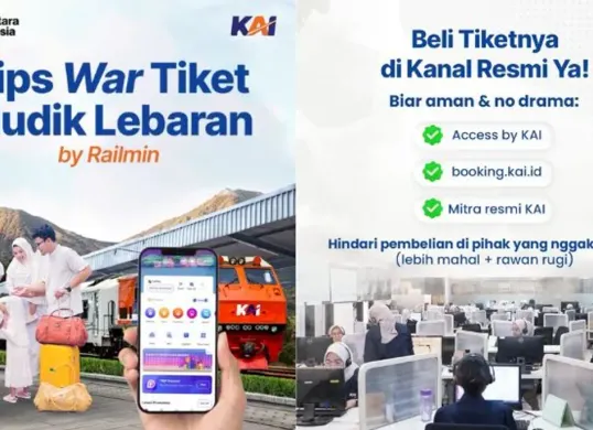 PT KAI resmi membuka pemesanan tiket kereta mudik Lebaran 2026 mulai 25 Januari 2026. (Sumber: Instagram/@kai121_)