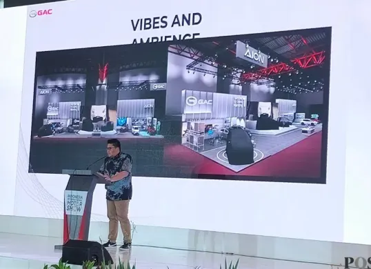 GAC Indonesia akan merilis model baru dalam ajang IIMS 2026 di JIExpo, Pademangan Timur, Kemayoran, Jakarta Pusat. (Sumber: Poskota/Erwan Hartawan)