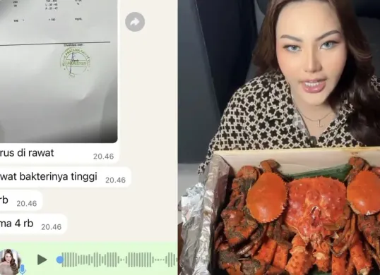 Isi chat Lisa Mariana tentang kondisi Ibunda (Sumber: Instagram/@lisamarianaaa)